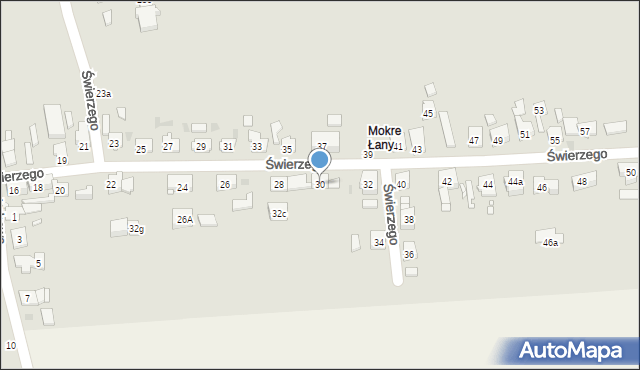 Strzelce Opolskie, Świerzego Wawrzyńca, 30, mapa Strzelce Opolskie