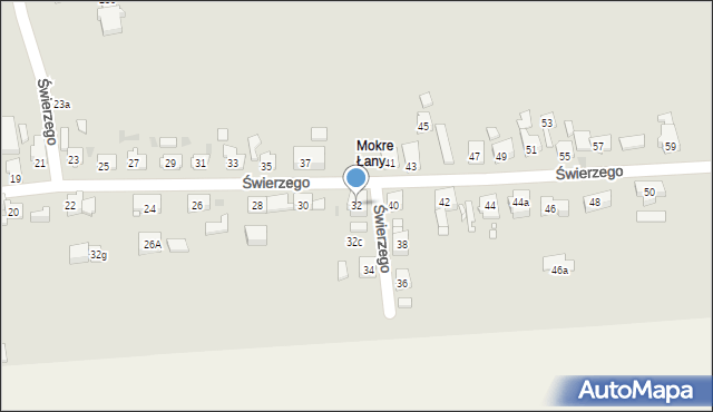 Strzelce Opolskie, Świerzego Wawrzyńca, 32, mapa Strzelce Opolskie