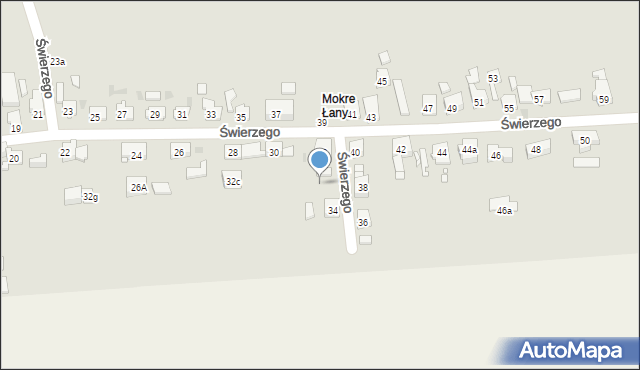 Strzelce Opolskie, Świerzego Wawrzyńca, 32c, mapa Strzelce Opolskie