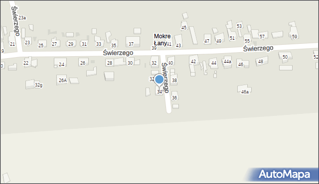 Strzelce Opolskie, Świerzego Wawrzyńca, 34, mapa Strzelce Opolskie