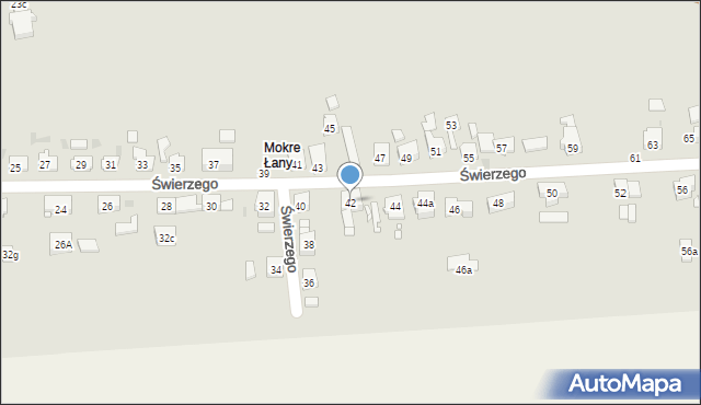 Strzelce Opolskie, Świerzego Wawrzyńca, 42, mapa Strzelce Opolskie