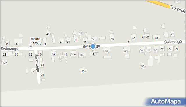 Strzelce Opolskie, Świerzego Wawrzyńca, 48, mapa Strzelce Opolskie