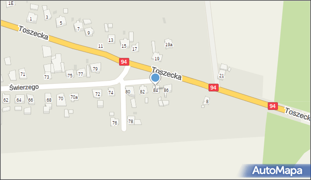 Strzelce Opolskie, Świerzego Wawrzyńca, 84, mapa Strzelce Opolskie