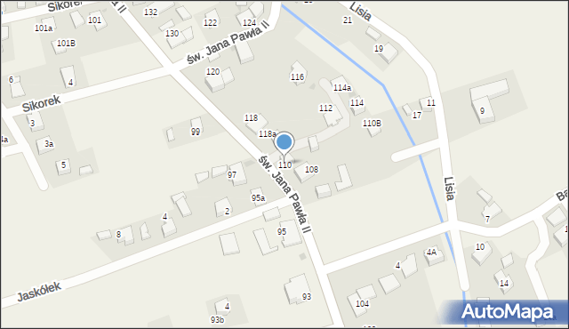 Studzienice, św. Jana Pawła II, 110, mapa Studzienice