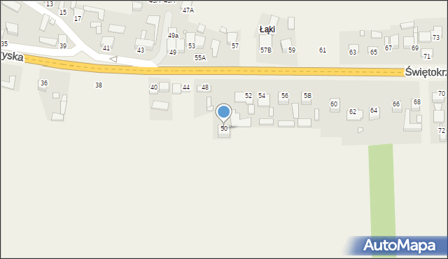 Styków, Świętokrzyska, 50, mapa Styków