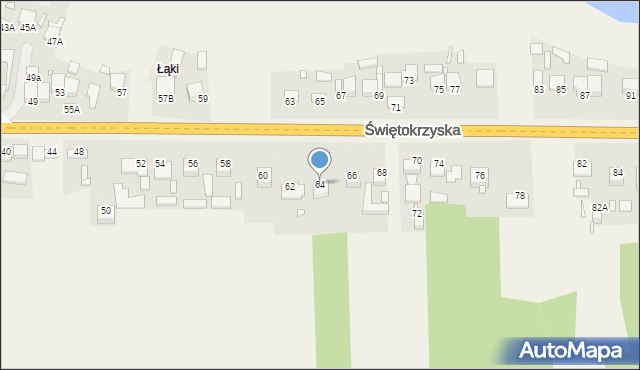 Styków, Świętokrzyska, 64, mapa Styków