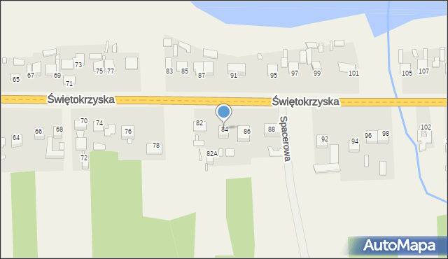 Styków, Świętokrzyska, 84, mapa Styków