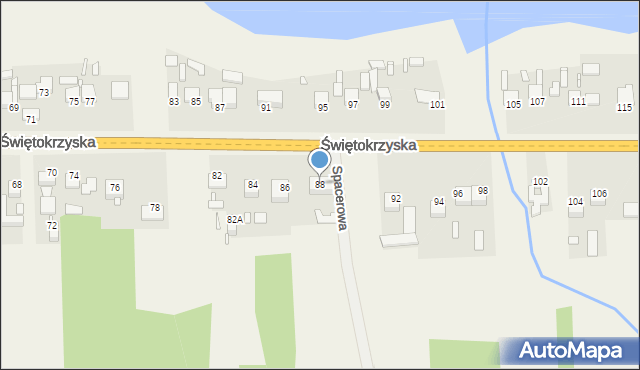 Styków, Świętokrzyska, 88, mapa Styków