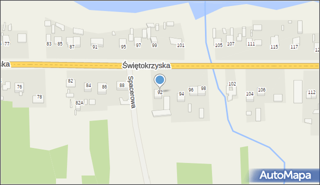 Styków, Świętokrzyska, 92, mapa Styków