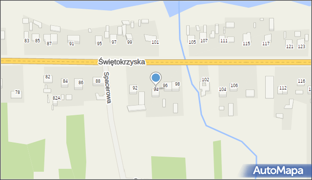 Styków, Świętokrzyska, 94, mapa Styków