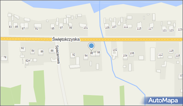 Styków, Świętokrzyska, 96, mapa Styków