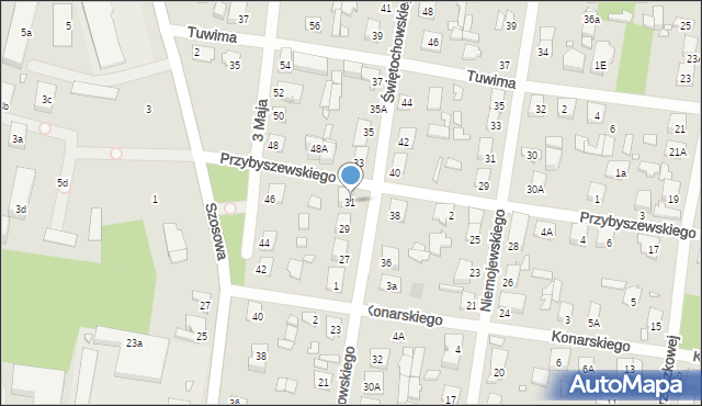 Sulejówek, Świętochowskiego, 31, mapa Sulejówek