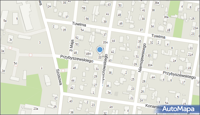 Sulejówek, Świętochowskiego, 33, mapa Sulejówek