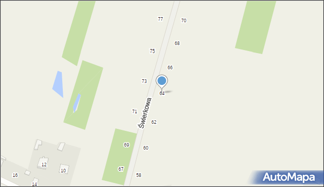 Suszno, Świerkowa, 64, mapa Suszno