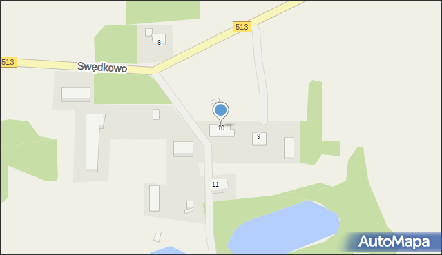 Swędkowo, Swędkowo, 10, mapa Swędkowo