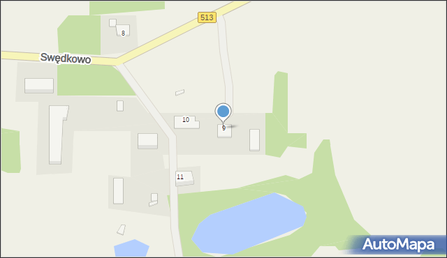 Swędkowo, Swędkowo, 9, mapa Swędkowo