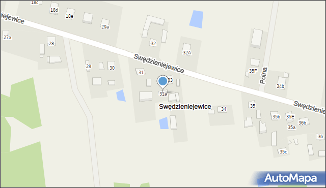 Swędzieniejewice, Swędzieniejewice, 31a, mapa Swędzieniejewice