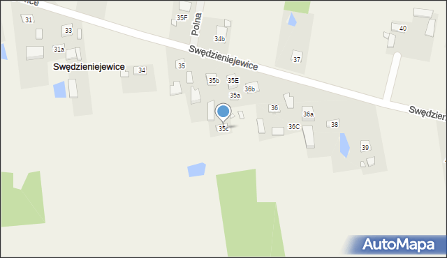 Swędzieniejewice, Swędzieniejewice, 35c, mapa Swędzieniejewice