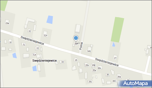 Swędzieniejewice, Swędzieniejewice, 35F, mapa Swędzieniejewice