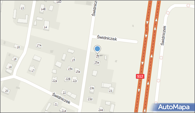 Świdniczek, Świdniczek, 25, mapa Świdniczek