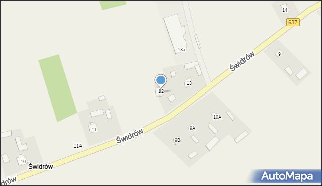 Świdrów, Świdrów, 12a, mapa Świdrów