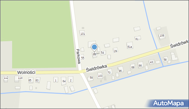 Świdrówka, Świdrówka, 69, mapa Świdrówka