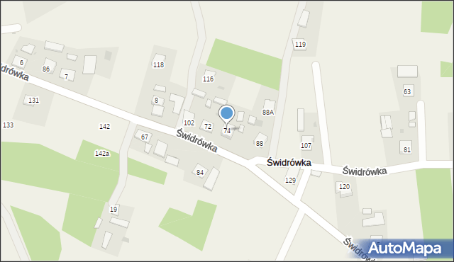 Świdrówka, Świdrówka, 74, mapa Świdrówka