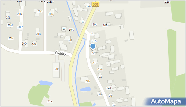 Świdry, Świdry, 22, mapa Świdry