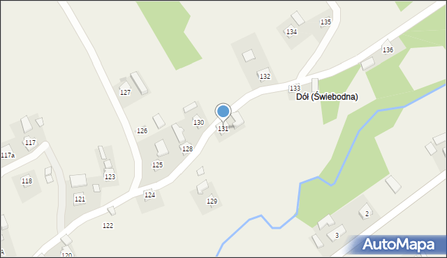 Świebodna, Świebodna, 131, mapa Świebodna