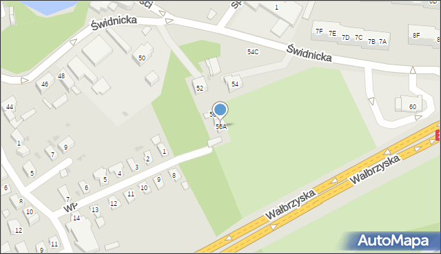 Świebodzice, Świdnicka, 56A, mapa Świebodzice