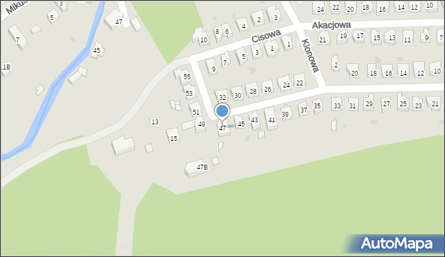 Świebodzice, Świerkowa, 47, mapa Świebodzice