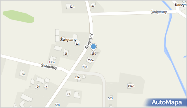 Święcany, Święcany, 23D, mapa Święcany