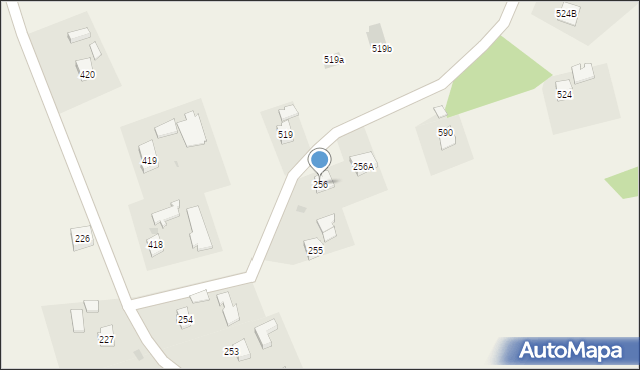 Święcany, Święcany, 256, mapa Święcany