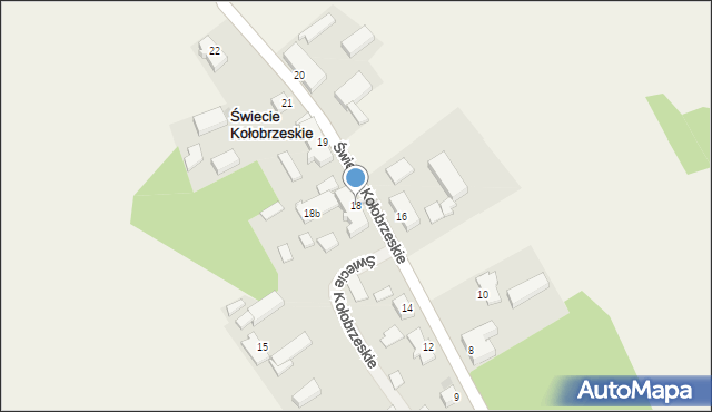 Świecie Kołobrzeskie, Świecie Kołobrzeskie, 18, mapa Świecie Kołobrzeskie