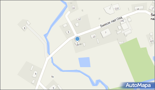 Świecie nad Osą, Świecie nad Osą, 10, mapa Świecie nad Osą