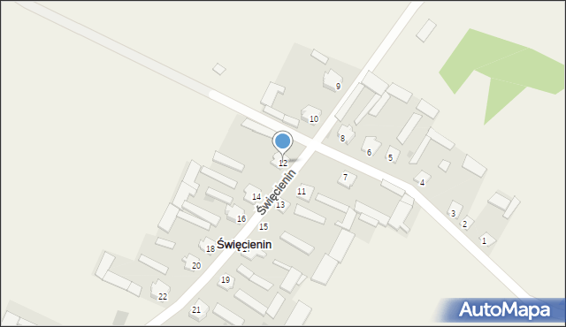 Święcienin, Święcienin, 12, mapa Święcienin