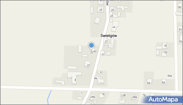 Świeligów, Świeligów, 11, mapa Świeligów