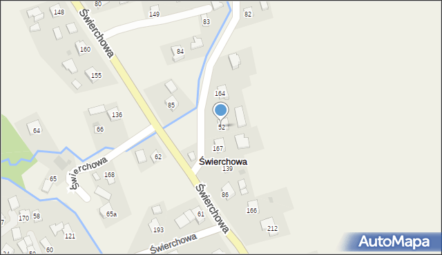 Świerchowa, Świerchowa, 52, mapa Świerchowa