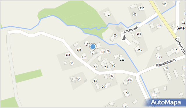 Świerchowa, Świerchowa, 57, mapa Świerchowa