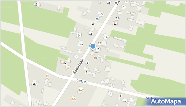Świerczek, Świerczek, 11, mapa Świerczek