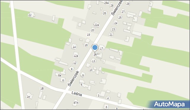 Świerczek, Świerczek, 15, mapa Świerczek