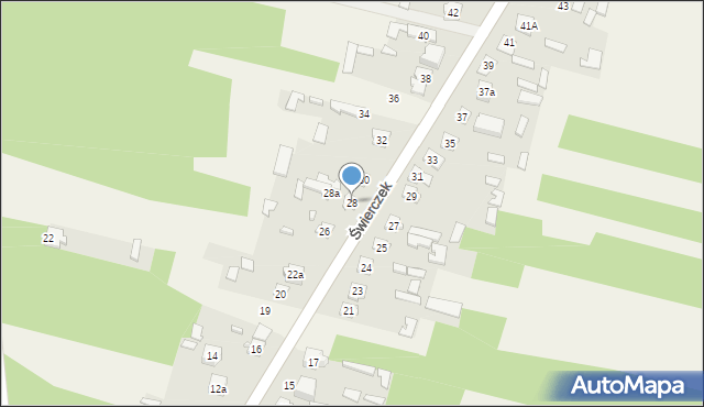 Świerczek, Świerczek, 28, mapa Świerczek