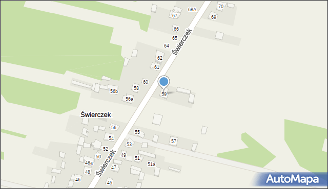 Świerczek, Świerczek, 59, mapa Świerczek