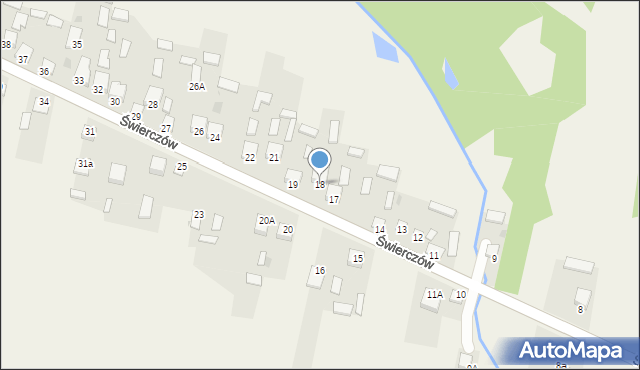 Świerczów, Świerczów, 18, mapa Świerczów