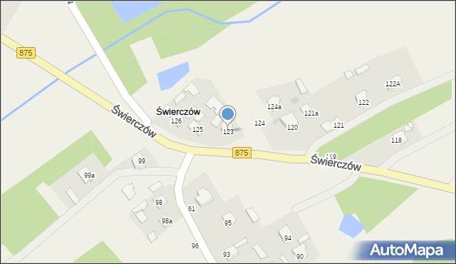 Świerczów, Świerczów, 123, mapa Świerczów