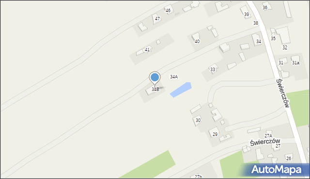Świerczów, Świerczów, 34B, mapa Świerczów