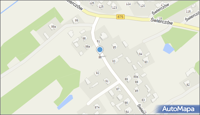 Świerczów, Świerczów, 96, mapa Świerczów