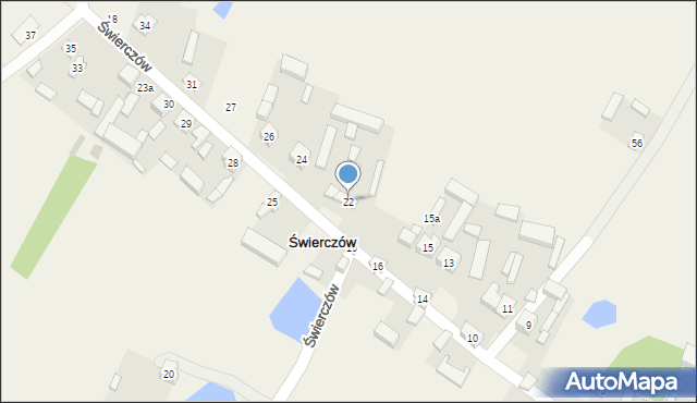 Świerczów, Świerczów, 22, mapa Świerczów