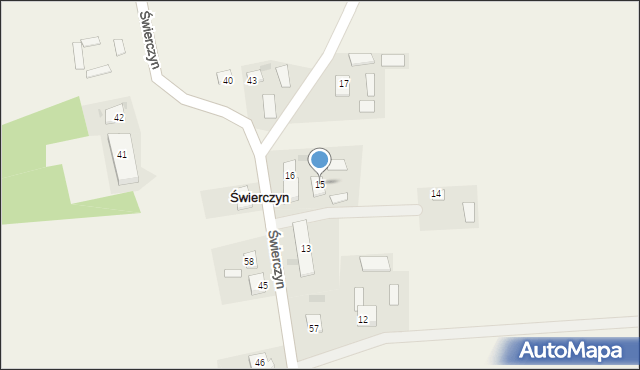 Świerczyn, Świerczyn, 15, mapa Świerczyn