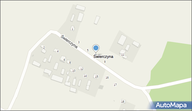 Świerczyna, Świerczyna, 7, mapa Świerczyna